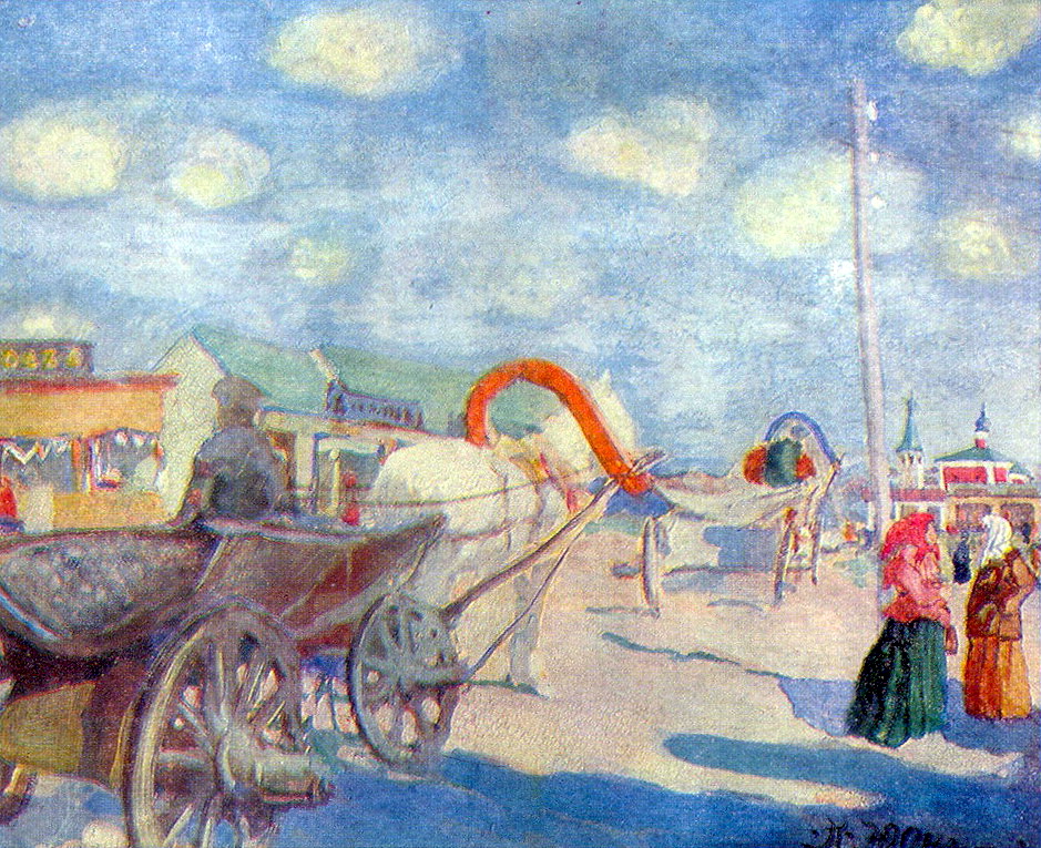 The Square of ​​a provincial town (1912) – Konstantin Yuon Tablo