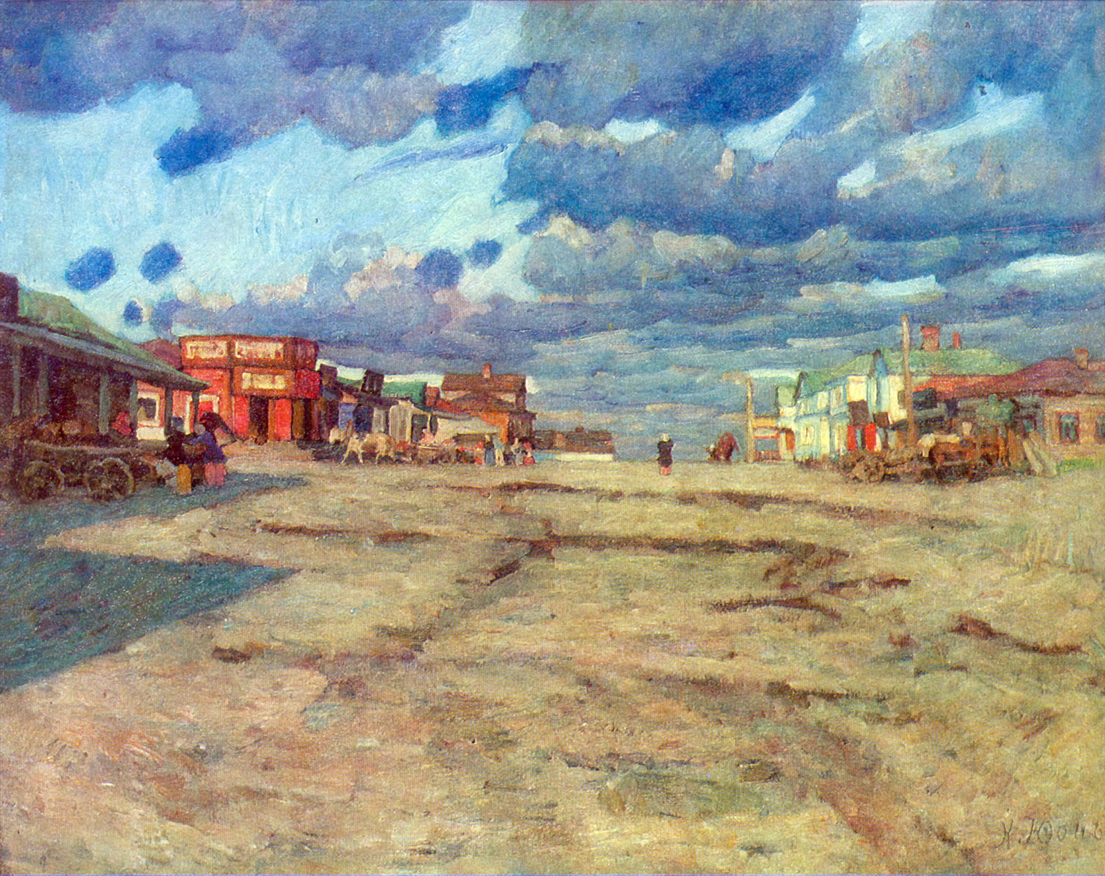 The Town Voskresensk (1908) – Konstantin Yuon Tablo