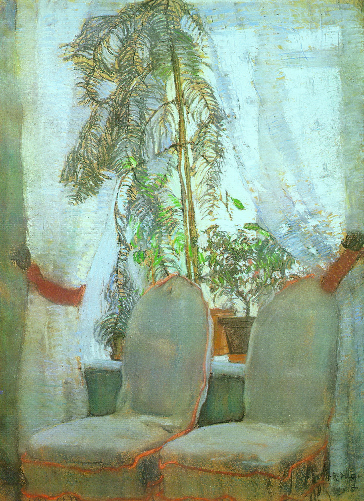 The Window. Moscow, artist's parents appartment (1905) Konstantin Yuon tablo - Dekolata