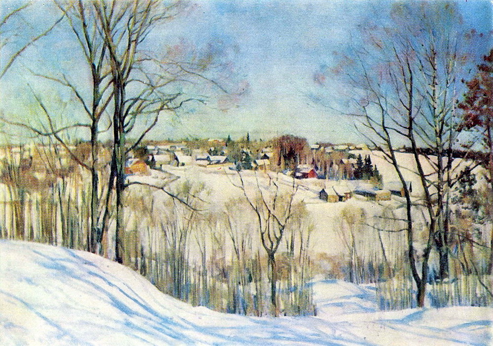 The Winter Day (1910) – Konstantin Yuon Tablo