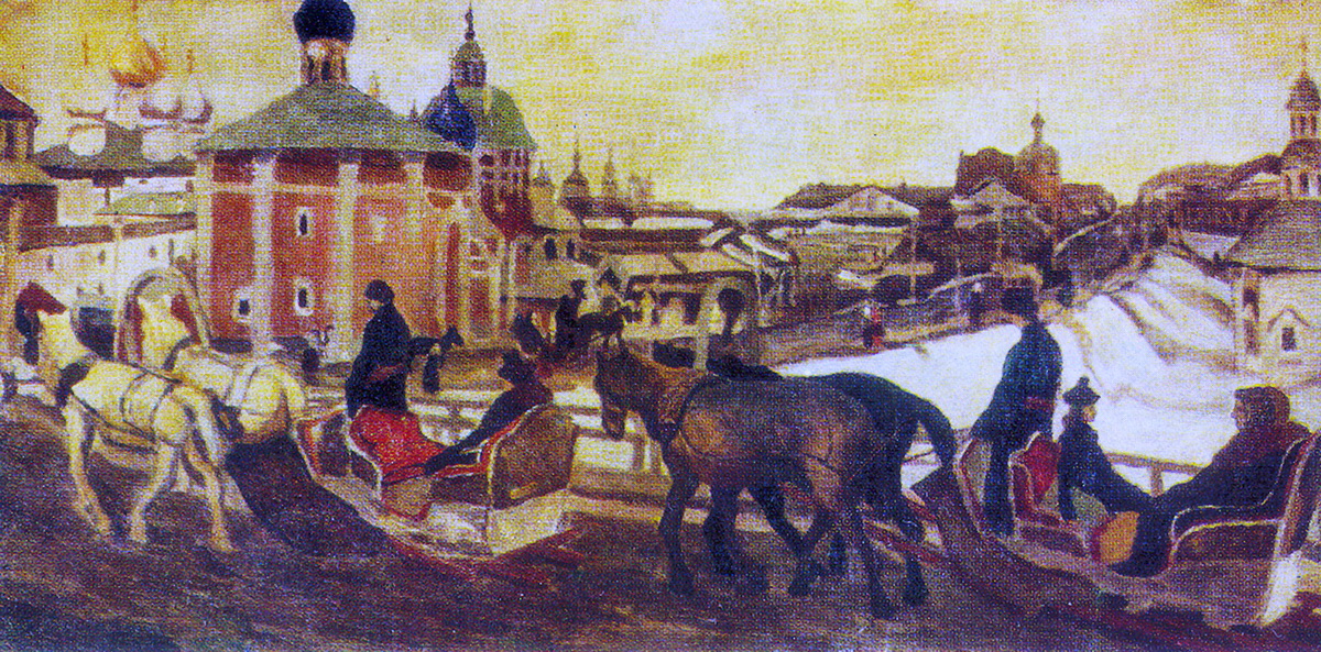 To Troyitsa (1903) Konstantin Yuon tablo - Dekolata