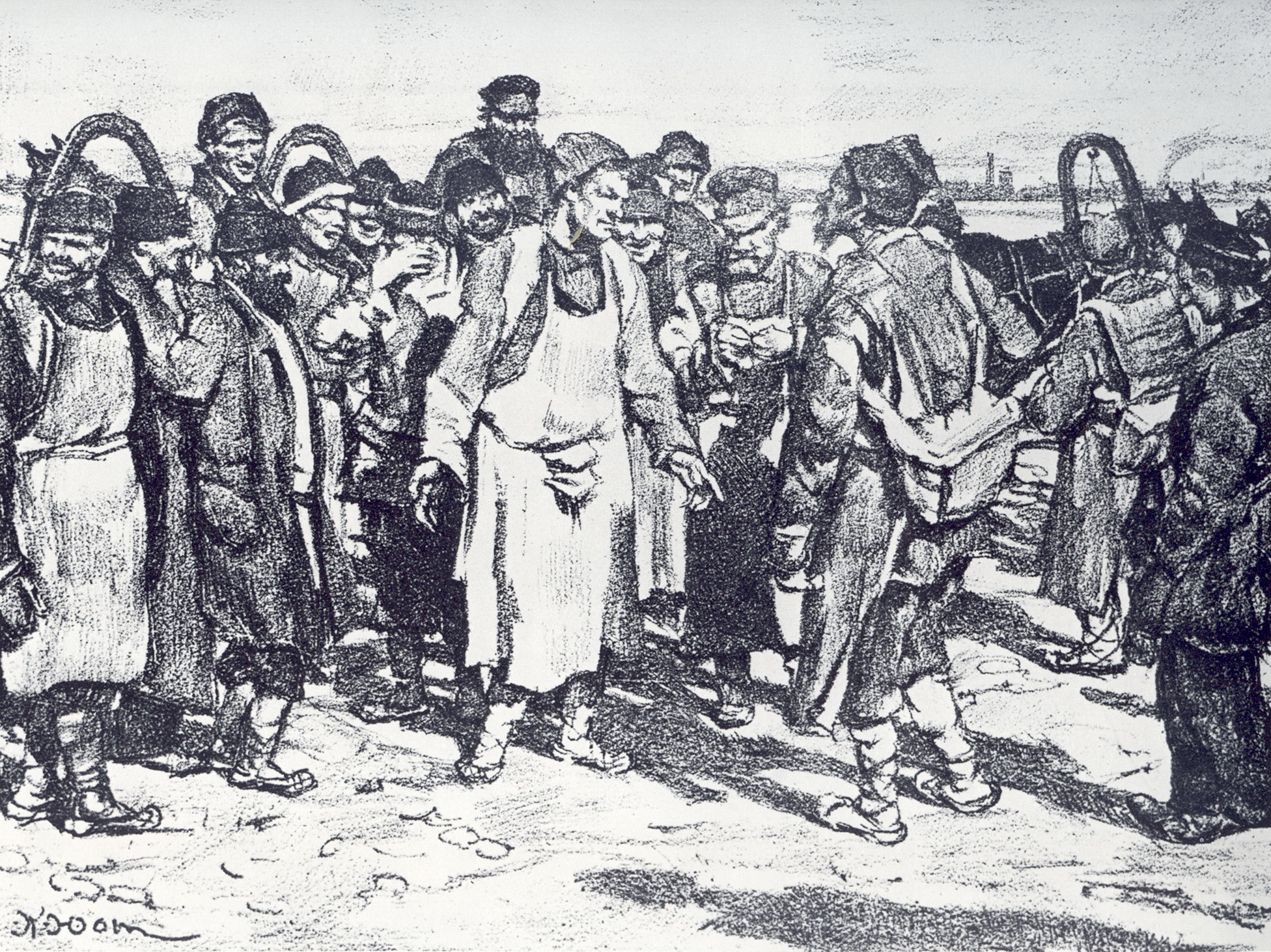 Tramps (1900) – Konstantin Yuon Tablo