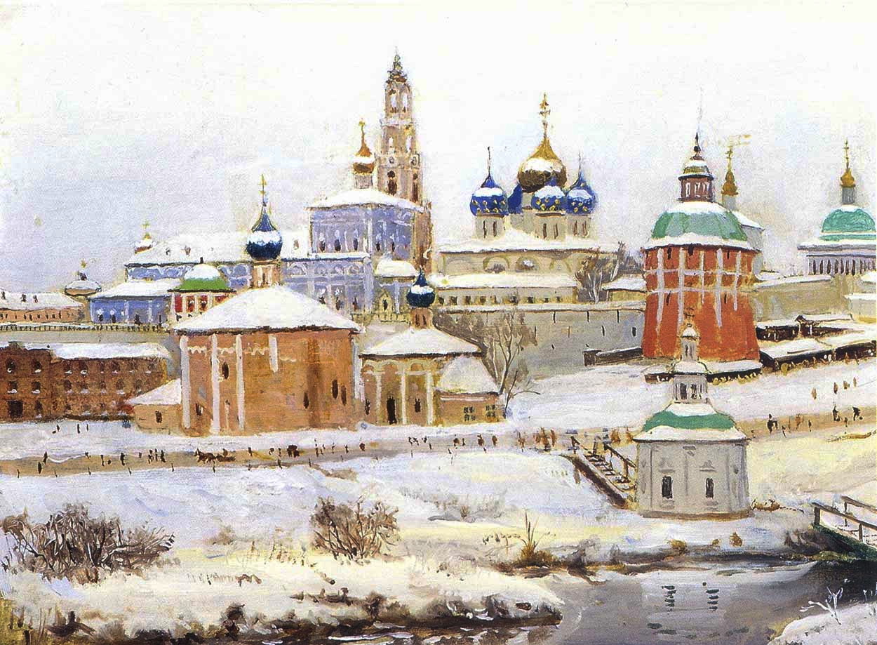 Troitse Sergiyev Monastery – Konstantin Yuon Tablo