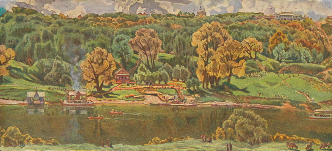 View of Moscow from The Vorobyovy Hills (1910) – Konstantin Yuon Tablo