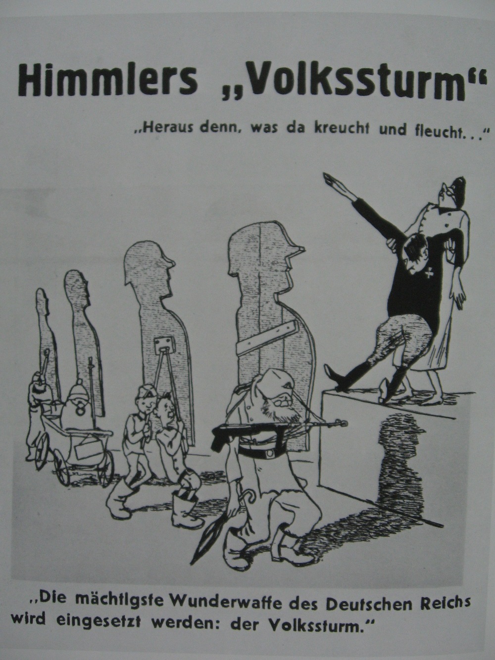 Himmler's 'Home Guard'. 'Wellcome all who crawls or flies'. Kukryniksy tablo - Dekolata