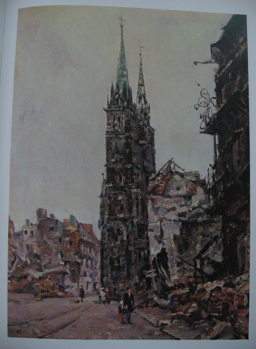 Nuremberg. Cathedral of St. Lorenz. (1945) Kukryniksy tablo - Dekolata