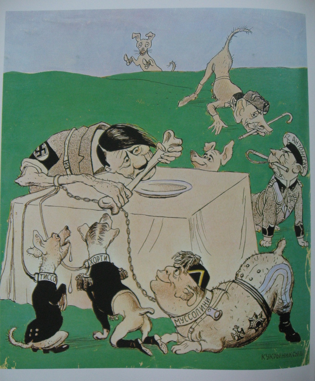 The Nazi Kennel (1941) Kukryniksy tablo - Dekolata