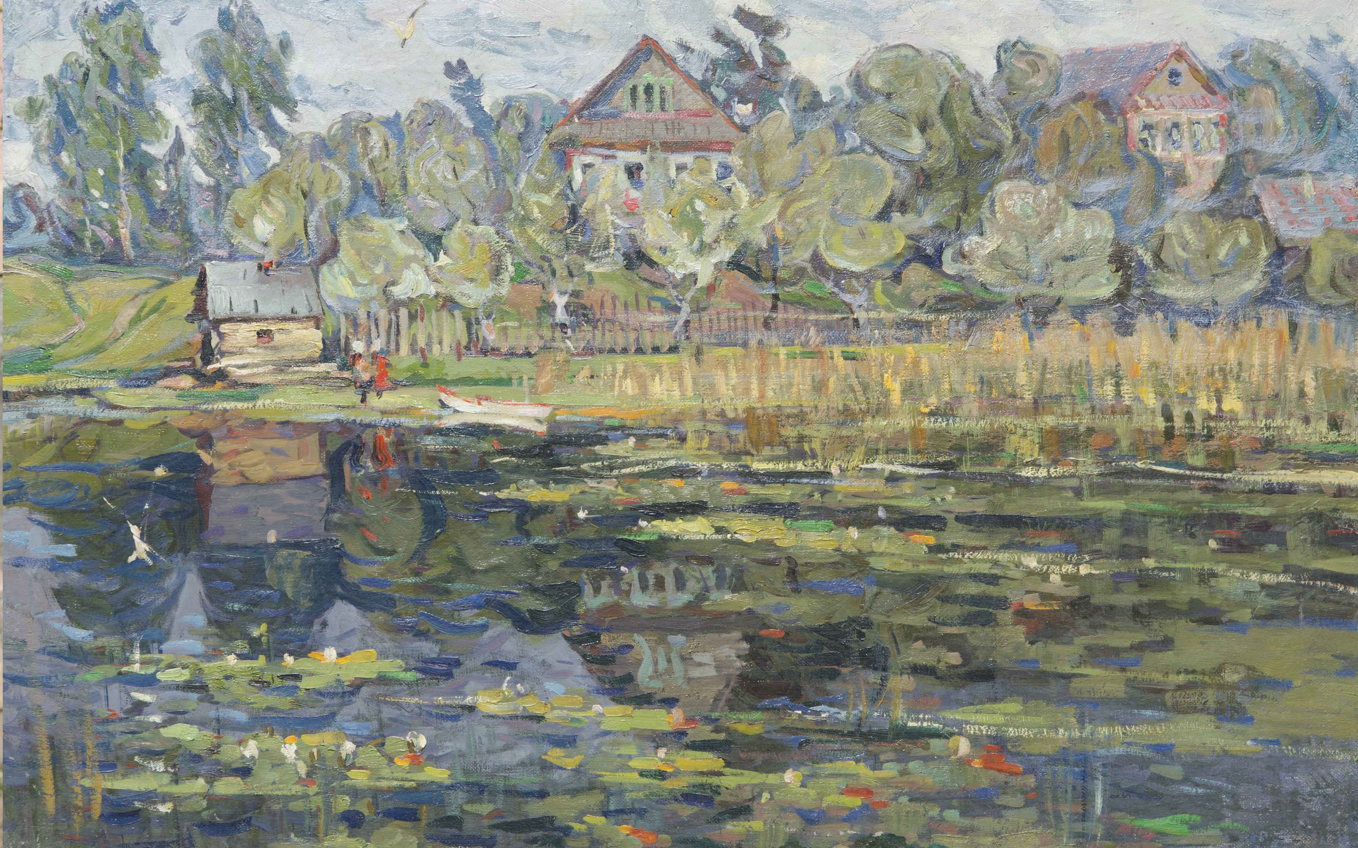 House by the river Mikhail Olennikov tablo - Dekolata