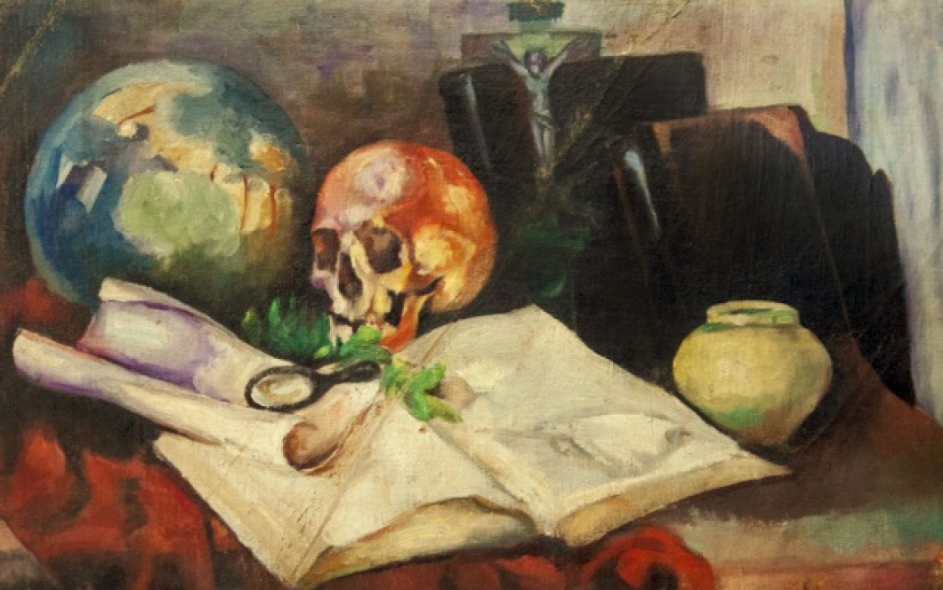 Still life with a skull (1920) – Nikola Martinoski Tablo