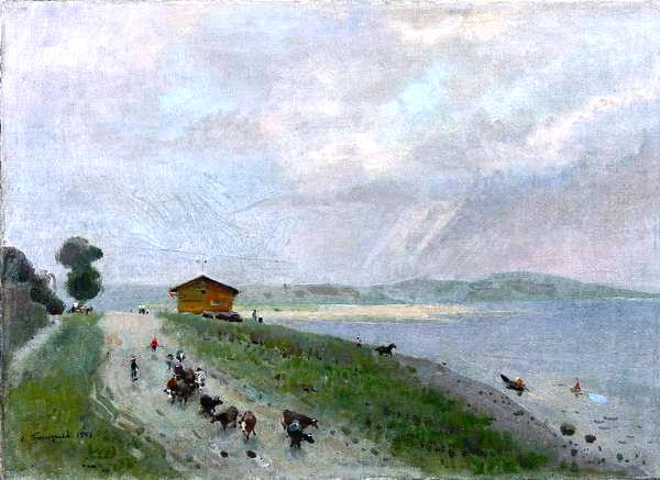 Landscape (1947) Serhiy Hryhoriev tablo - Dekolata