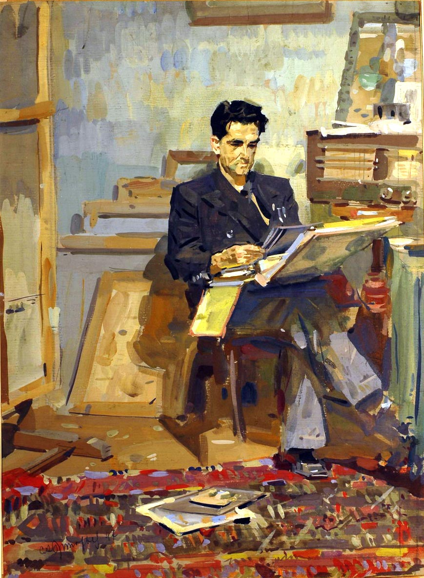 Portrait of the Artist Konstantin Zaruba (1947) – Serhiy Hryhoriev Tablo