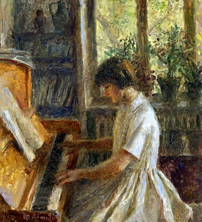 The Granddaughter Playing Piano – Tetyana Yablonska Tablo