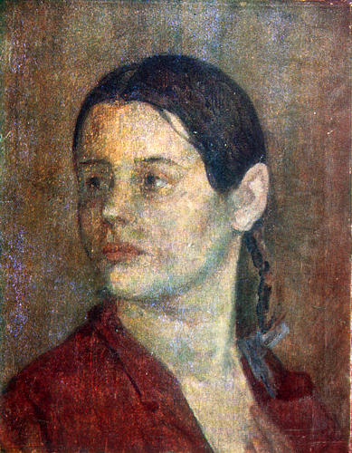 Portrait of a Young Woman (1936) Volodymyr Bondarenko tablo - Dekolata