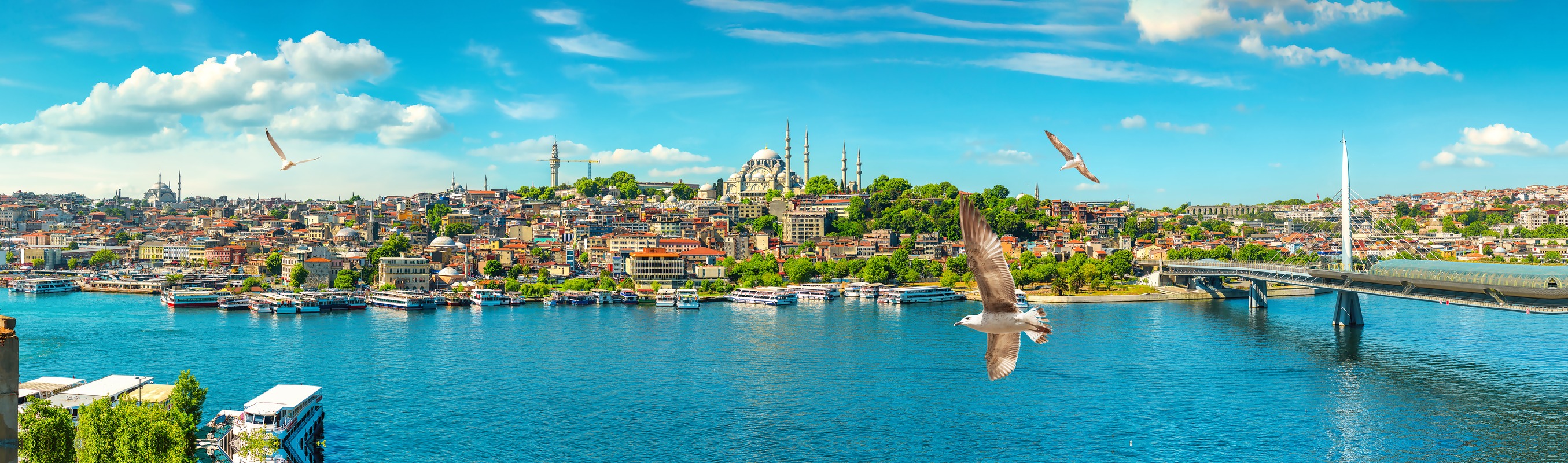 İstanbul Haliç ve Tarihî Yarımada Panoraması Tablo - Dekolata