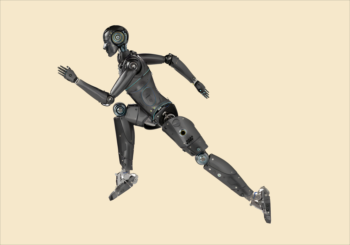 Koşan Robot Figürü Tablo - Dekolata