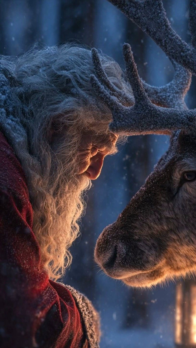 Noel Baba ve Ren Geyiği Tablo