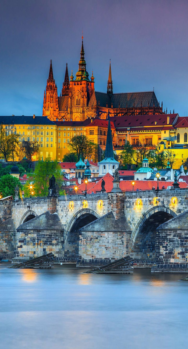 Prag Kalesi ve Charles Köprüsü Tablo