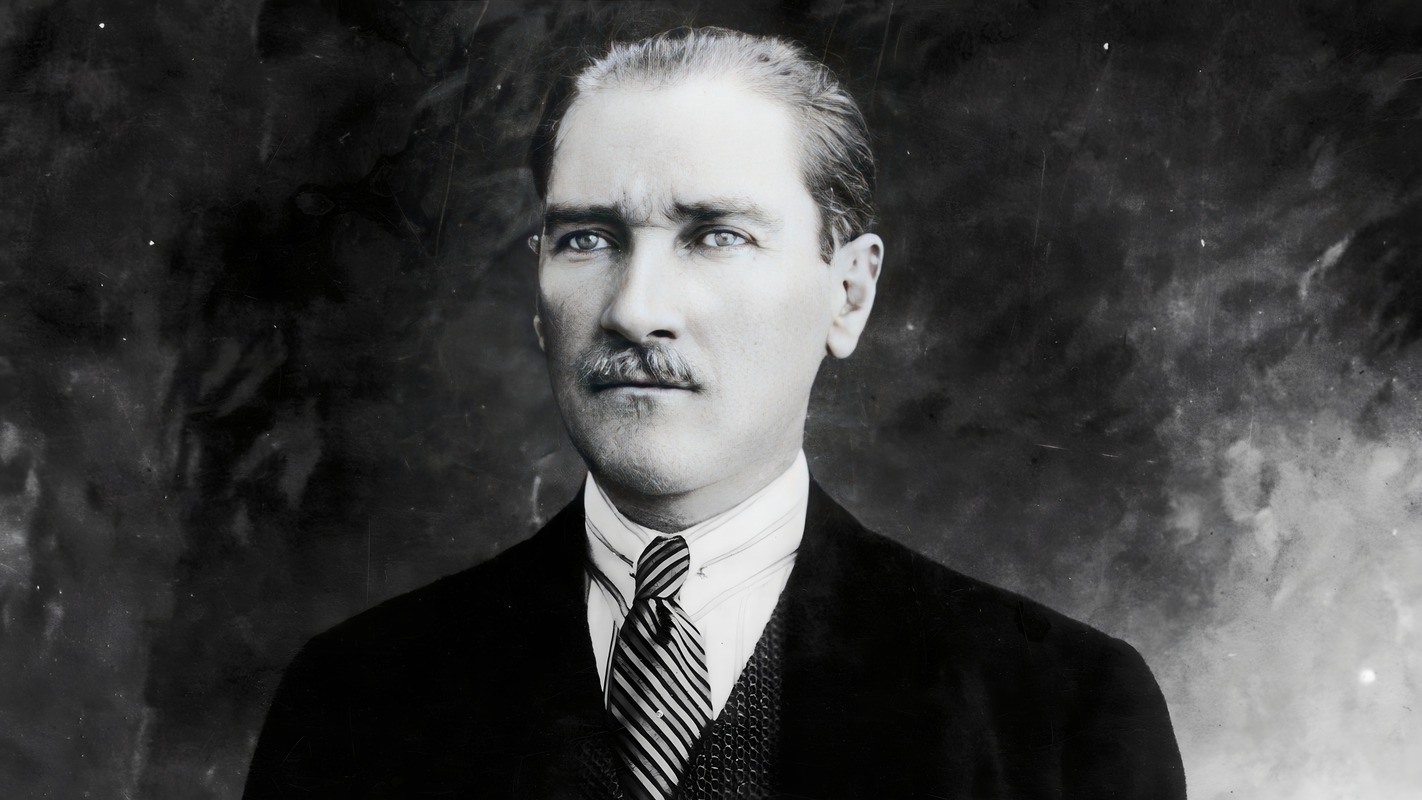 Siyah Beyaz Atatürk Portresi Tablo