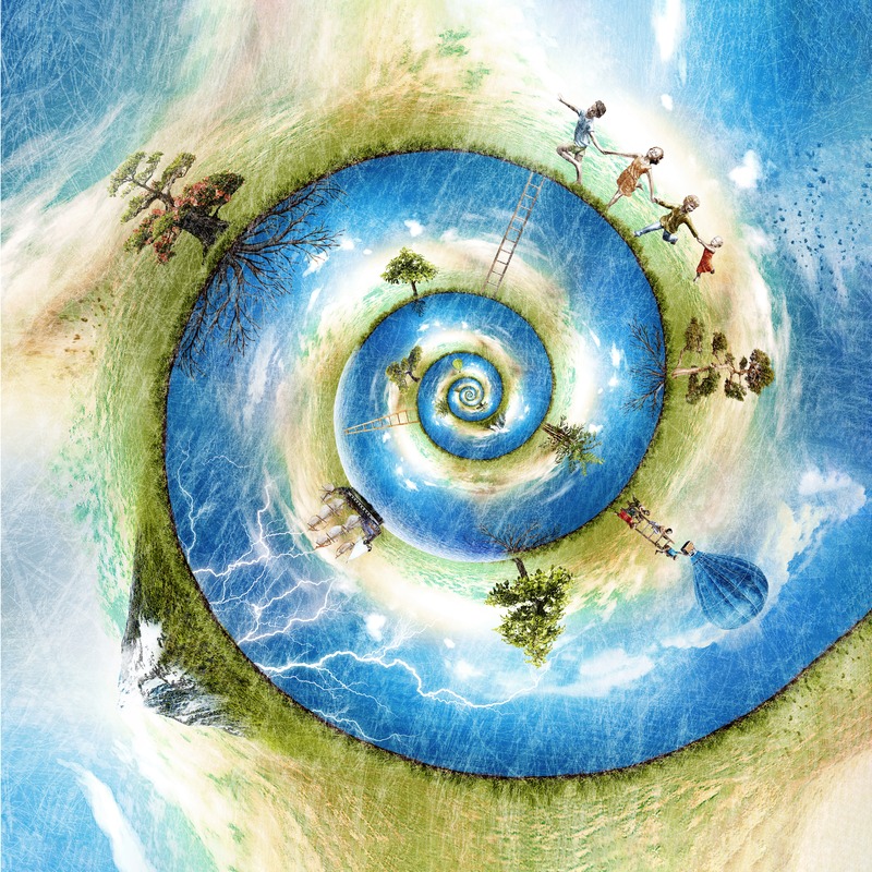 Spiral Dünya Fantastik Manzara Tablo